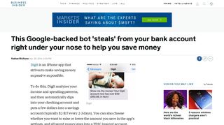 Digit savings app walkthrough - Business Insider