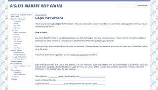 Login Instructions - Digital AirWare Help Center - Google Sites