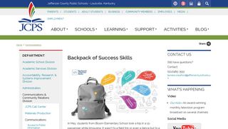 Backpack of Success Skills | JCPS