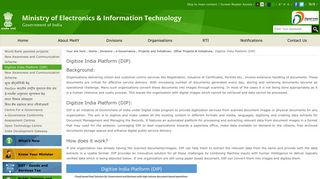 Digitize India Platform (DIP) | Ministry of Electronics and Information ...