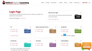 Login Page - United Digital Learning