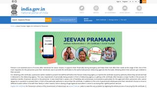 Jeevan Pramaan: Digital Life Certificate for Pensioners | National ...