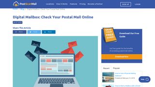 Digital Mailbox: Check Your Postal Mail Online - PostScan Mail