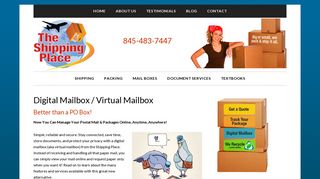 Digital Mailbox / Virtual Mailbox | The Shipping Place | Hyde Park NY