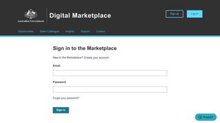 Sign in – Digital Marketplace