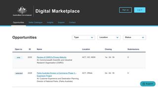 Opportunities - Digital Marketplace
