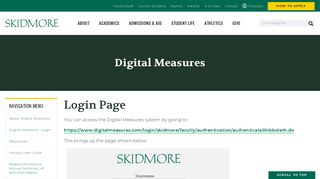 Digital Measures Login - Skidmore College