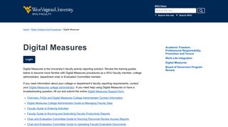Digital Measures | WVU Faculty | West Virginia University