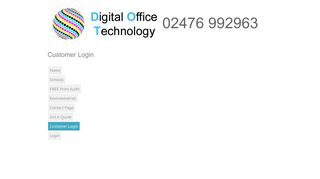 Customer Login - Digital office Technology