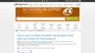 Digital Pacific Pty Ltd - How to Log in to cPanel from WHM, find the ...
