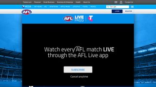 Live Pass - AFL Login powered by Telstra ID