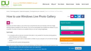 How to use Windows Live Photo Gallery | Digital Unite