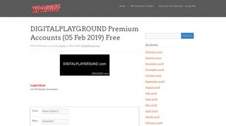 DIGITALPLAYGROUND Premium Accounts (26 Jan 2019) Free