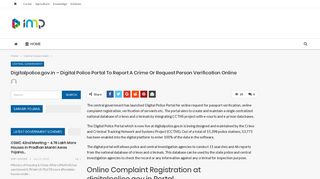 digitalpolice.gov.in - Digital Police Portal for Online Crime Reporting ...