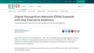 Digital Recognition Network (DRN) Expands with Key Executive ...