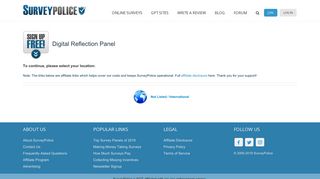 Sign up free at Digital Reflection Panel - SurveyPolice