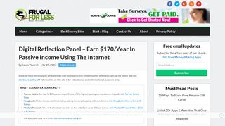 Digital Reflection Panel - Earn $170/Year Passively Using The Internet