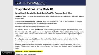 Congratulations, You Made It! - Text The Romance Back 2.0