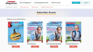 All Mags SignIn - Scholastic Classroom Magazines