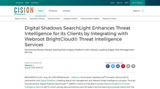 Digital Shadows SearchLight Enhances Threat Intelligence for its ...