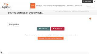 digital visitors and staff signing in book prices - DigiGreet
