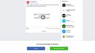 Pluralsight - Want to login to Pluralsight.com with your... | Facebook