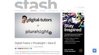 Digital-Tutors + Pluralsight = Save $ | STASH MAGAZINE