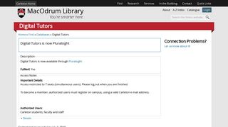 Digital Tutors | MacOdrum Library
