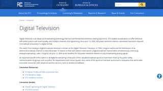 Digital Television | Federal Communications Commission