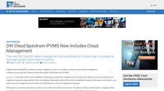DW Cloud Spectrum IPVMS Now Includes Cloud Management - My ...