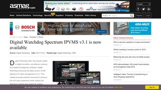 Digital Watchdog Spectrum IPVMS v3.1 is now available - asmag.com