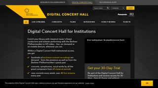 Institutional Access - The Berliner Philharmoniker's Digital Concert Hall