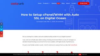 How to Setup cPanel/WHM with Auto SSL on Digital Ocean - Costa Rank