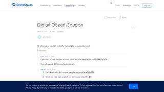 Digital Ocean Coupon | DigitalOcean