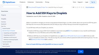 How to Add SSH Keys to Droplets :: DigitalOcean Product ...