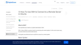 How To Use SSH to Connect to a Remote Server in ... - DigitalOcean