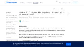 How To Configure SSH Key-Based Authentication on a ... - DigitalOcean