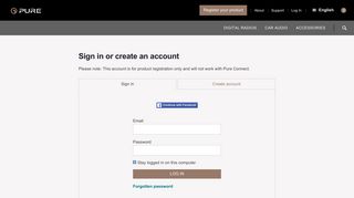 Pure Account - Sign In and Register | Pure