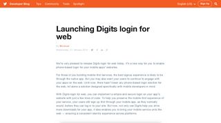 Launching Digits login for web - Twitter Blog