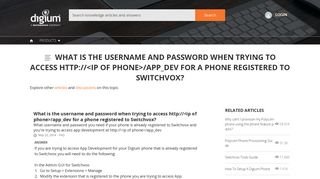 What is the username and password when trying to access http://