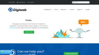Digiweb Accounts & Billing Support Page