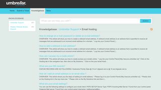 Knowledgebase - Powered by Kayako Help Desk Software - Umbrellar