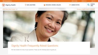 Dignity Health | Frequently Asked Questions about profiles and jobs.