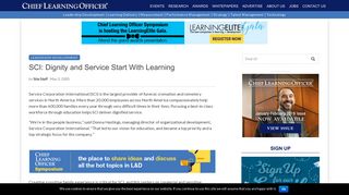 SCI: Dignity and Service Start With Learning - Chief Learning Officer ...