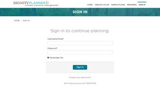 Sign In - The Dignity Planner
