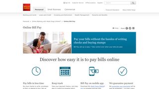 Online Bill Pay - Pay Bills Online - Wells Fargo