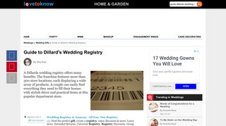 Guide to Dillard's Wedding Registry | LoveToKnow