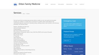 Services - Dillon Family Medicine