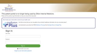 Patient Portal - Dillon Internal Medicine - Medfusion