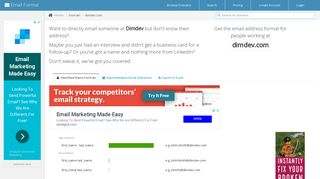 Email Address Format for dimdev.com | Email Format